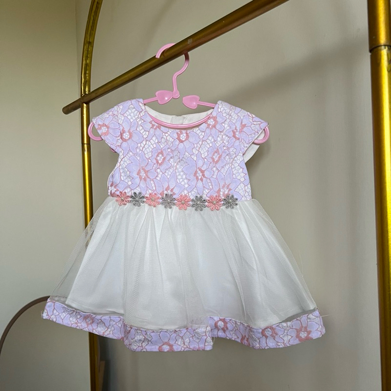 PRELOVED DRESS BAYI PEREMPUAN PUTIH TUTU PESTA