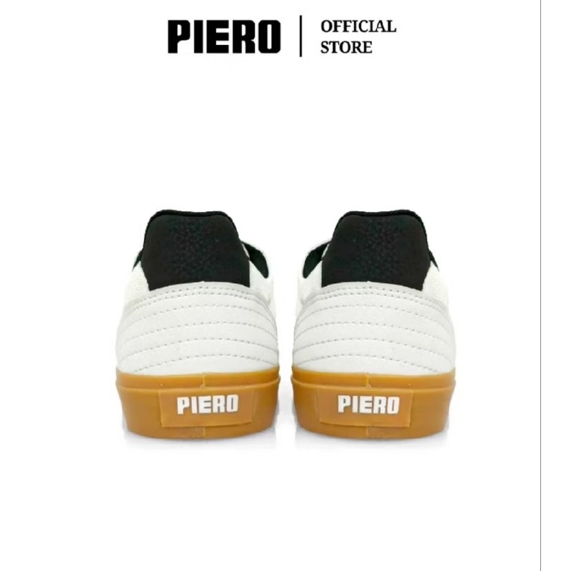 Sepatu sneakers pria wanita PIERO WHITE GUM