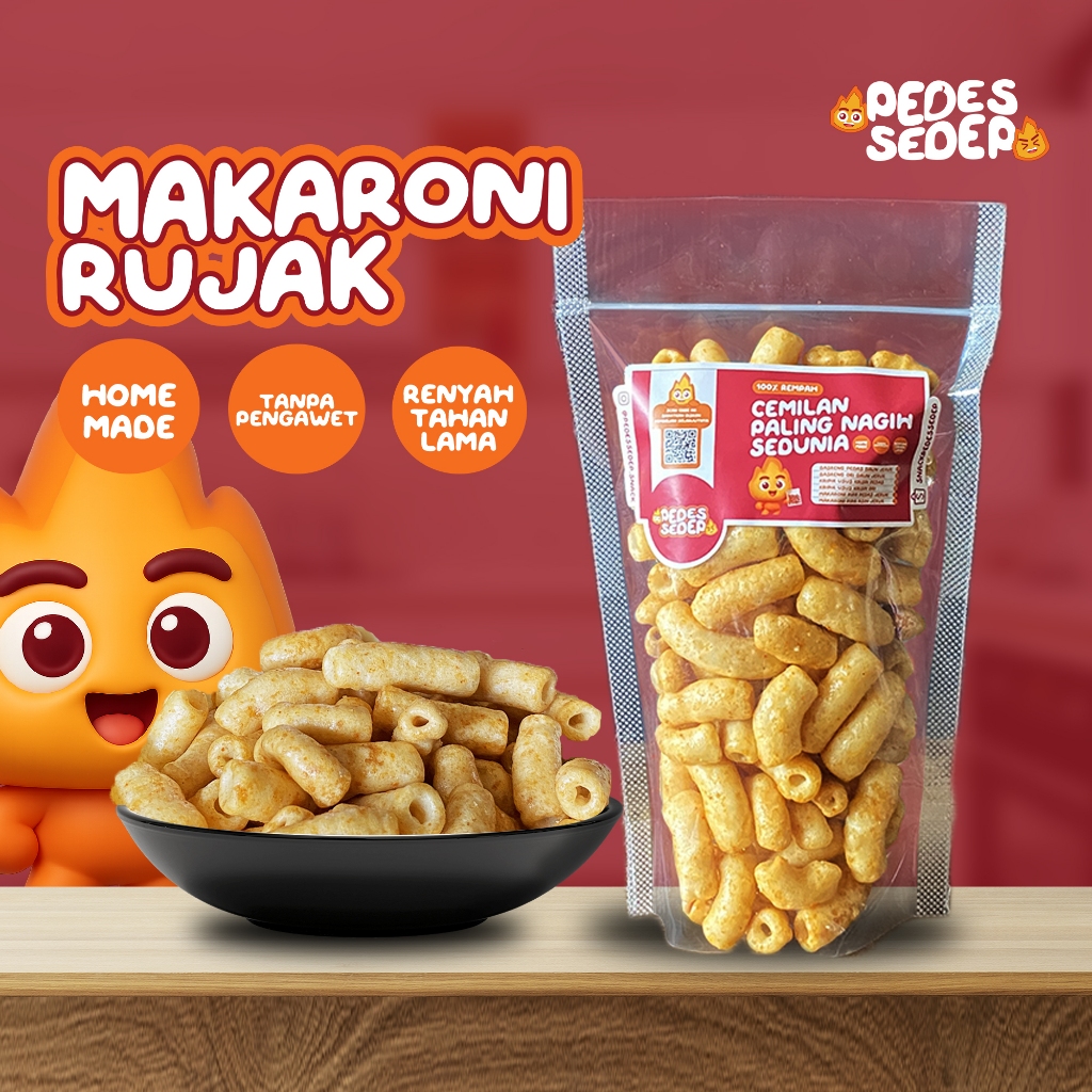 

Pedessedep - Makaroni Jumbo Bumbu Rujak Rasa Pedas Manis Gurih Renyah