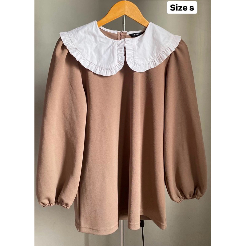 preloved saba atasan krah blouse berkrah