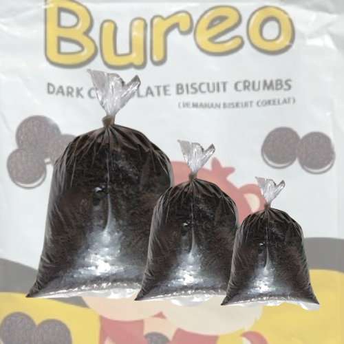 

Remahan biskuit cokelat kasar Bureo Dark Chocolate Biscuit Crumbs curah / repack