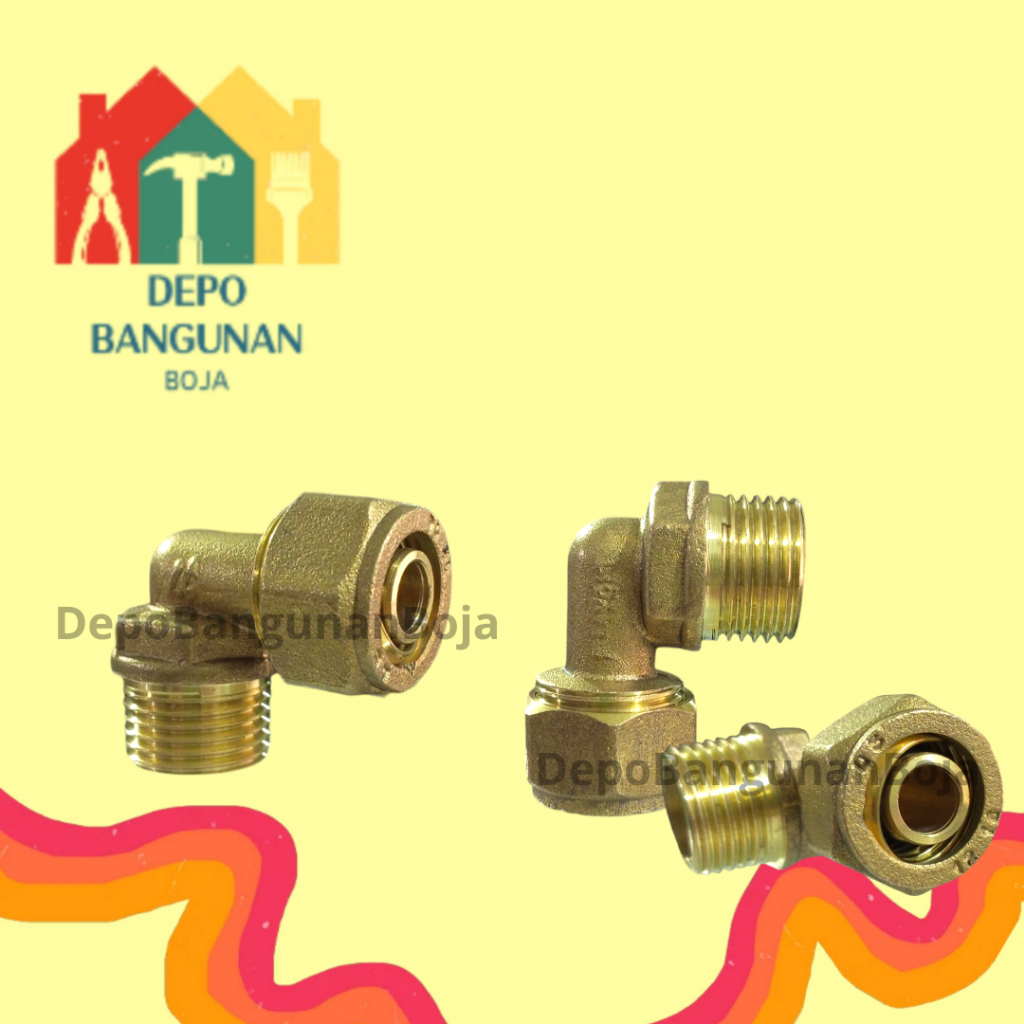 (34.7) (NP-10 L Drat Luar 1/2") Kuningan Water Heater / Nipple Water Heater / Sambungan Water Heater