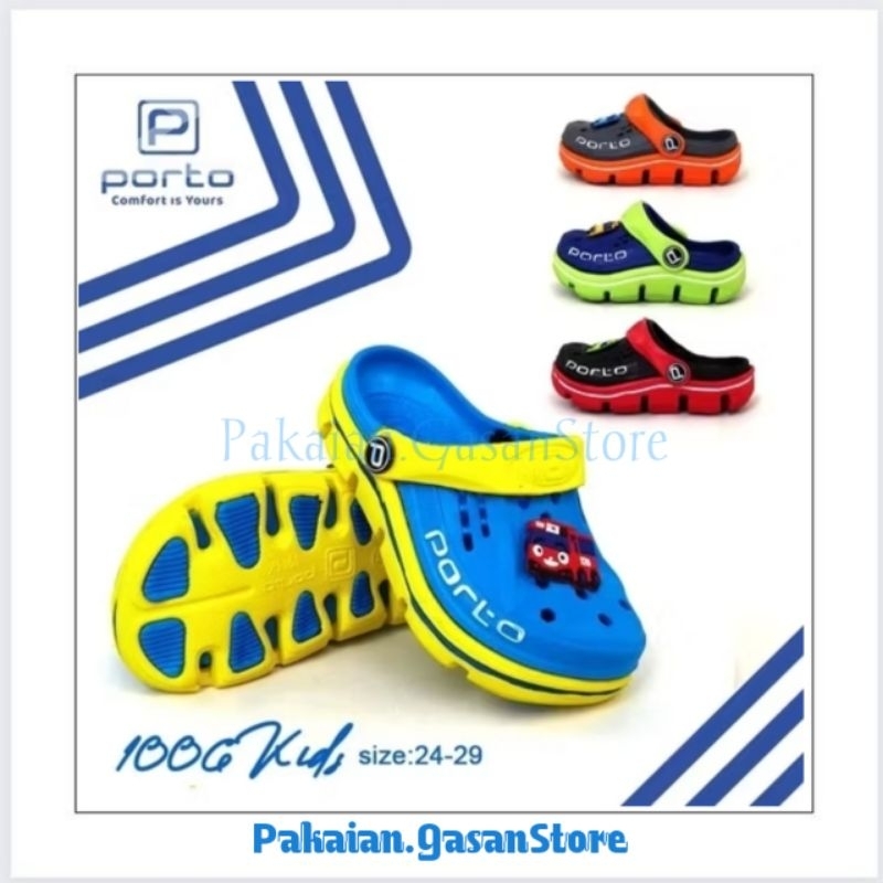 PGS Sendal Porto 1006 Tayo / Sandal Slop Anak Model Model Karakter Bus Tayo