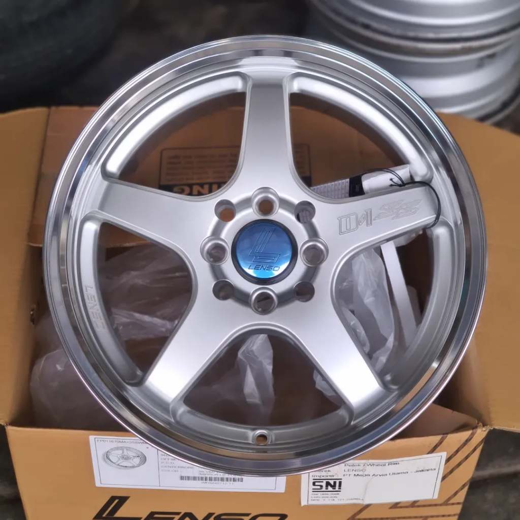 Velg Lenso Project D1-SE Ring 16 Lebar 7 Pcd 8x100/114 Et 35 Warna Silver Polish | Velg R16 | Velg M