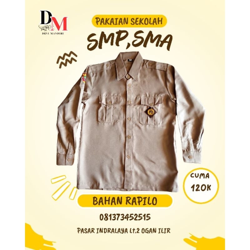 Seragam Sekolah BAJU PRAMUKA COWOK RAPILO SMP SMA