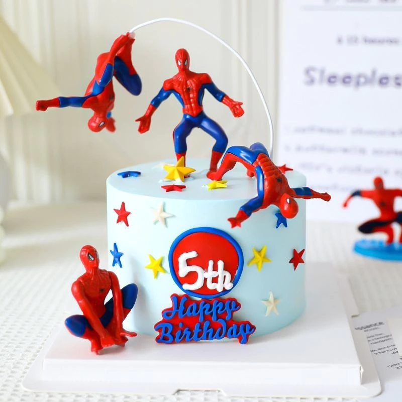 

HIASCAKE Topper Cake Spiderman Isi 7 / TOPPER TEMA SPIDERMAN / MAINAN SPIDEMAN