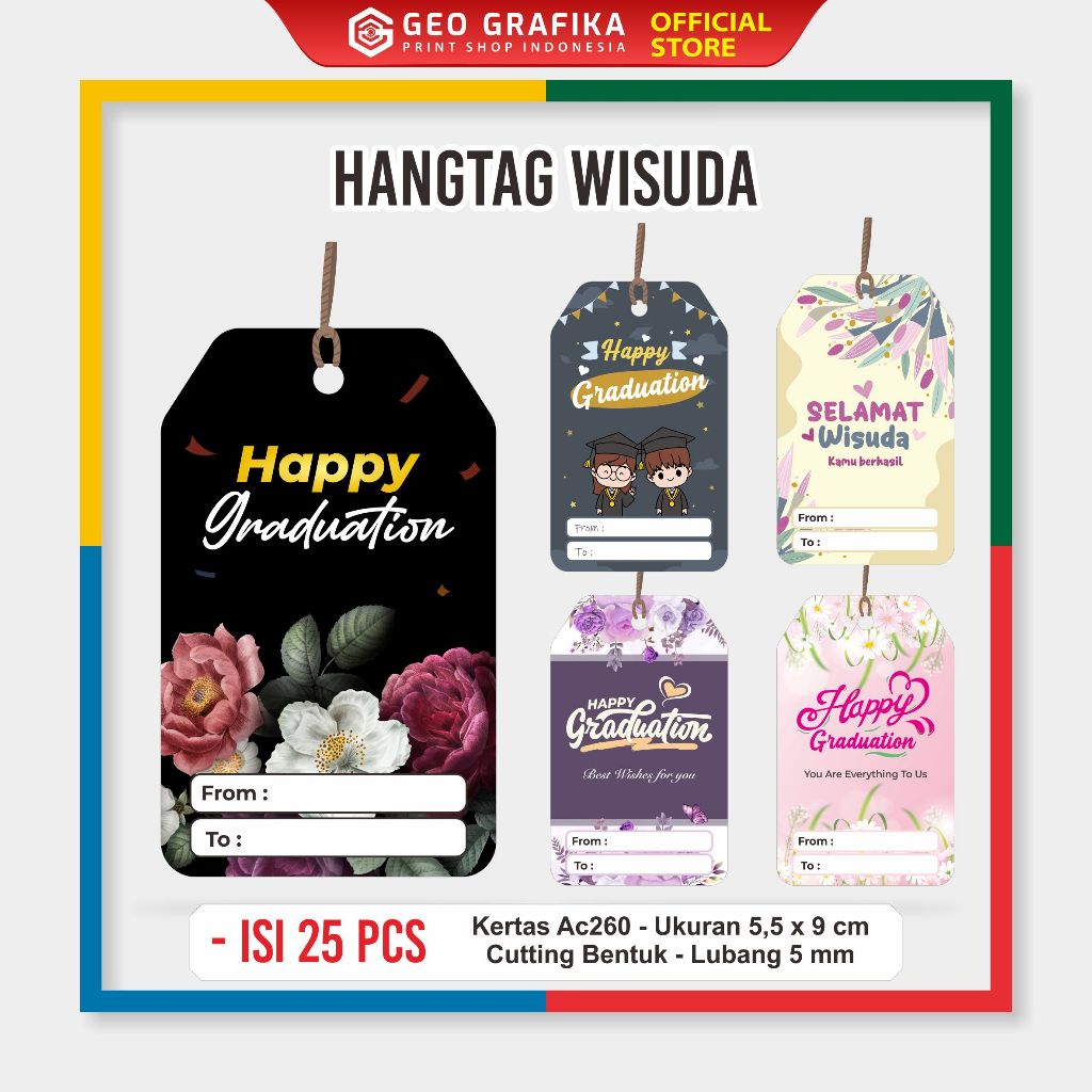 

Hangtag Ucapan Hampers Wisuda - Geo Grafika