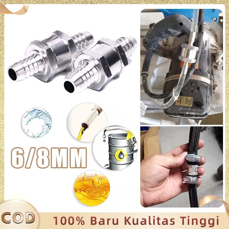 One Way Valve Panther Valve Satu Arah Katup Satu Arah Check Valve Satu Arah Logam Aluminum 6/8mm