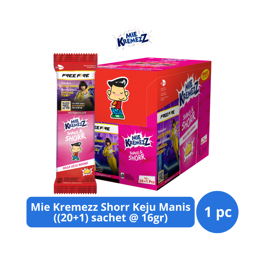

Mie Kremezz Shorr Keju Manis (20+1)s @ 16gr