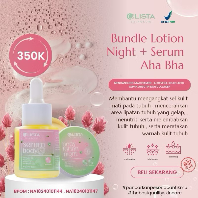 Bunde Lotion Night + Serum Aha Bha Colista /Lista SkinGlow