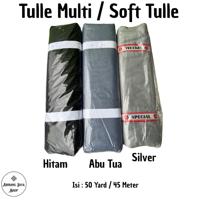 (Part 1) Kain Tile Multi / Tulle Softtulle Premium 150cm Untuk Kebaya Cepol Rok Tutu Dll