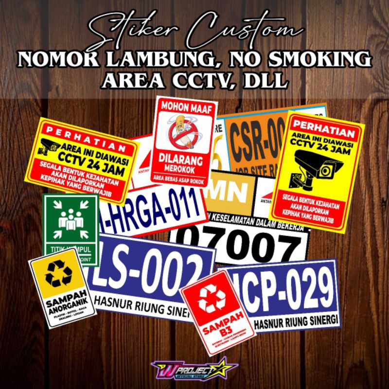 

STIKER NOMOR LAMBUNG TAMBANG, STIKER AREA CCTV, STIKER SAMPAH, TITIK KUMPUL DLL