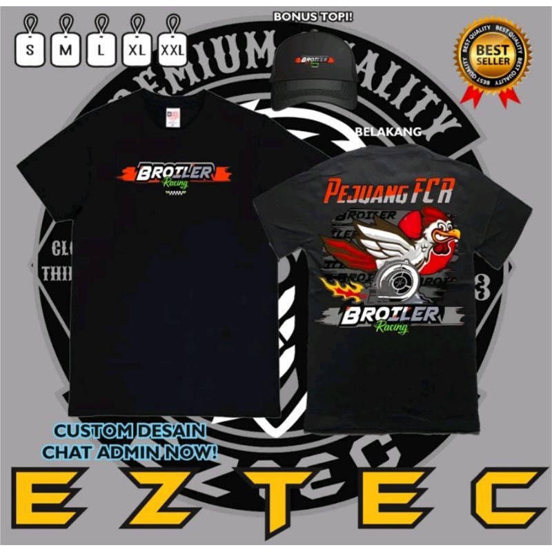 Kaos Pejuang Fcr Broiler Racing Bonus Topi