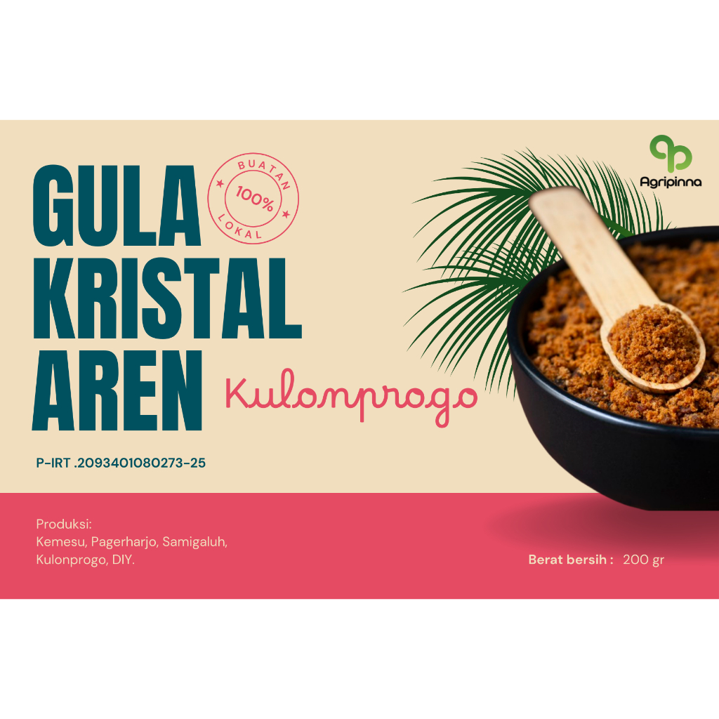 

Gula Aren Kristal Asli Kulonprogo 200gr - Gula Merah Bubuk Alami Tanpa Pengawet