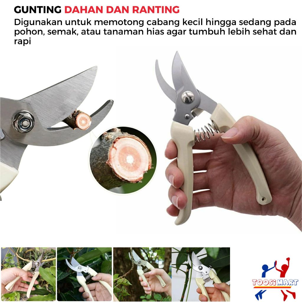 Gunting Dahan Profesional / Gunting Dahan Ranting Stainless Steel / Peralatan Berkebun Stainless Ste