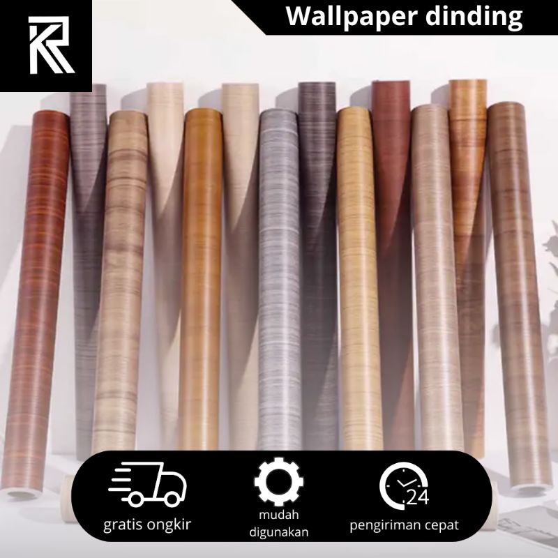 Best quality wallpaper stiker dinding atau meja motif all kayu jati abu maroon hitam putih coklat tu