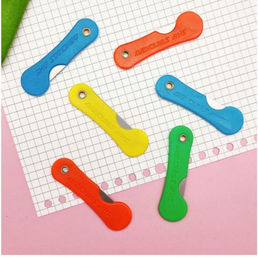 

SILET LIPAT Pemes Pisau Saku Cutter Mini Pensil Knife varian warna - Merah
