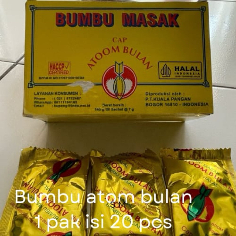 

Bumbu ATOM BULAN 1 PACK isi 20 pas