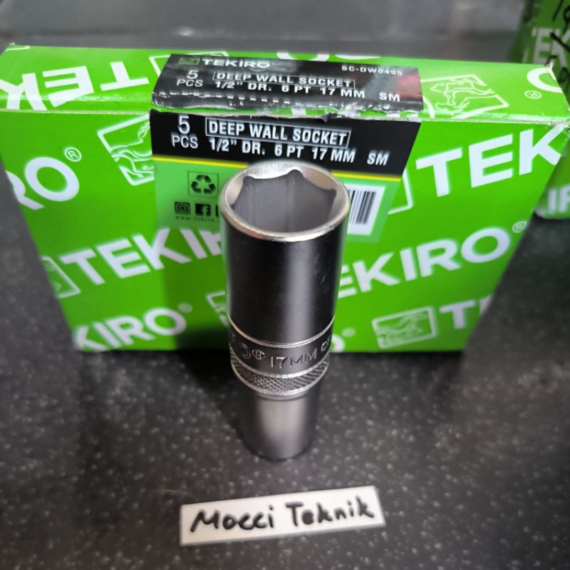 Kunci Mata Sok Shock Socket 17mm Panjang Tekiro 1/2