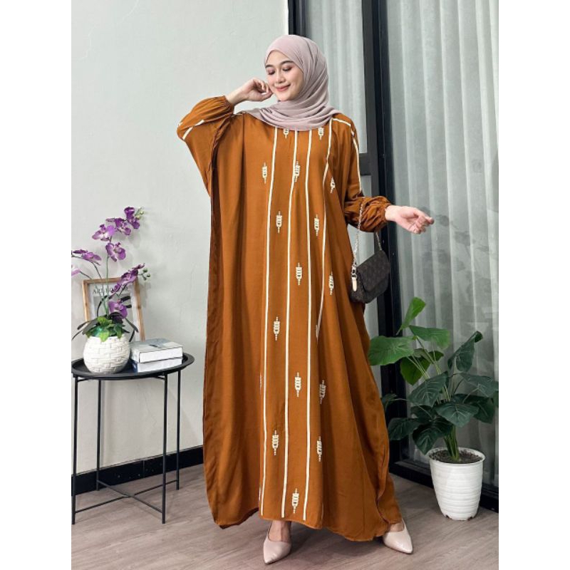 Grosir Gamis Kaftan Terbaru Rayon Jumbo Premium Baju Kaftan Muslimah Wanita Terlaris