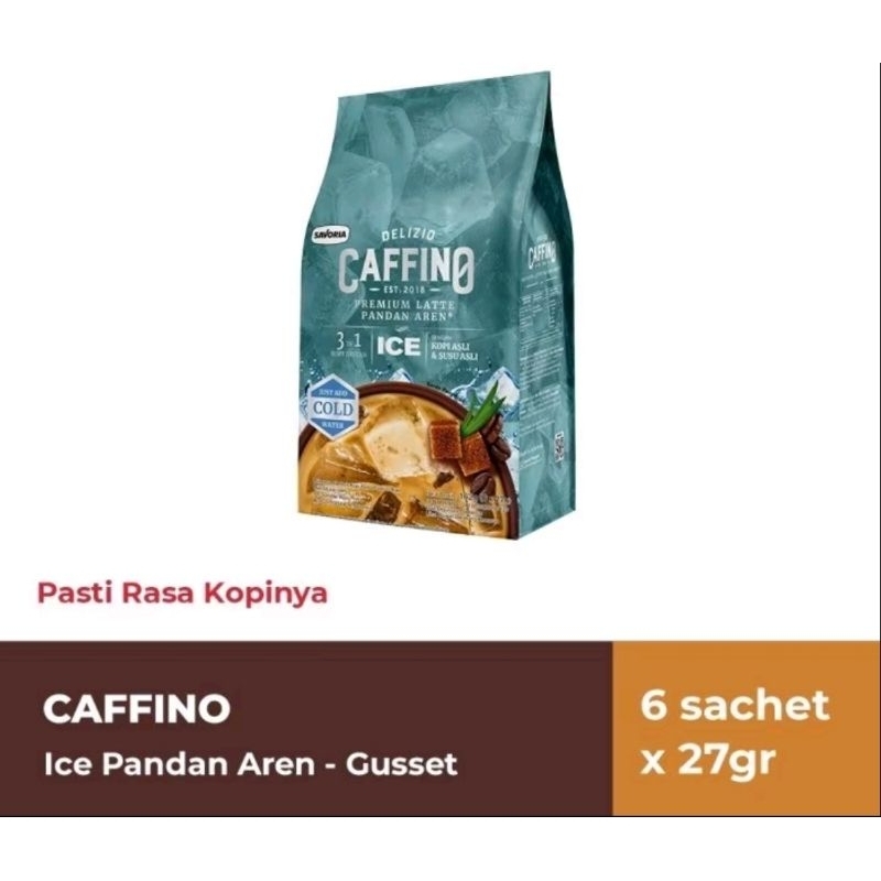 

Kopi instan Caffino Ice Pandan Aren 1Pack isi 6pcs