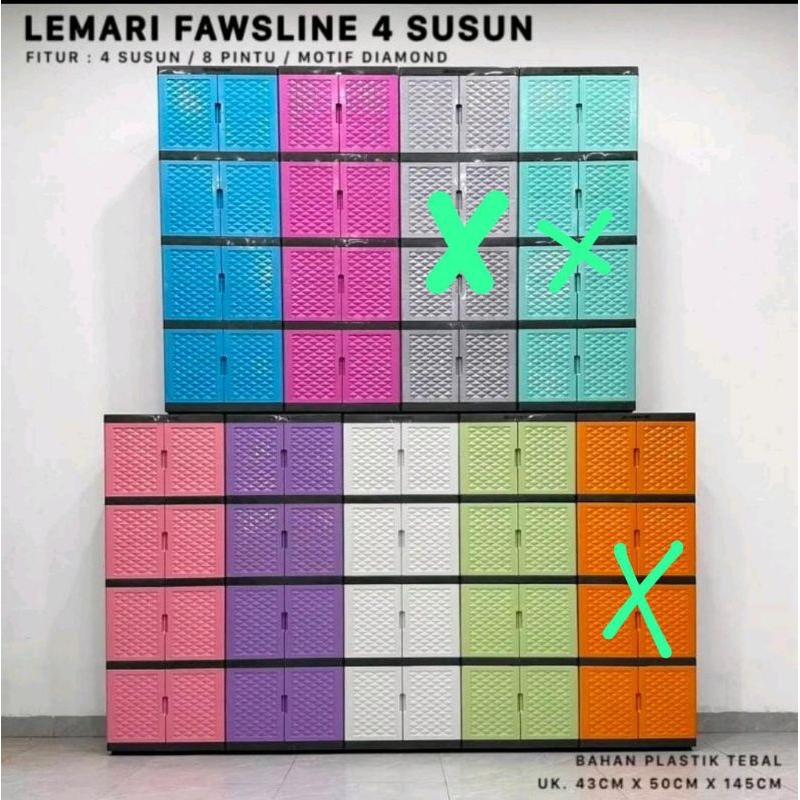 lemari 4 susun fawsline