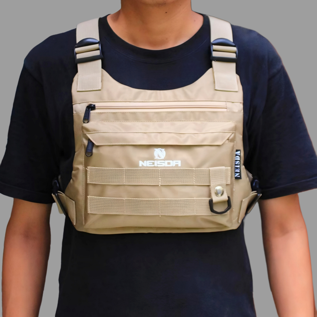 Tas Dada Pria Premium Jamut Krem Chest Bag Tactical