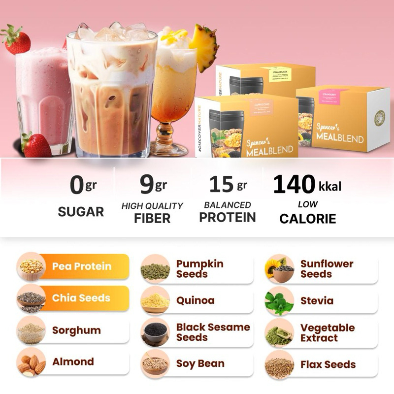 

Spencer’s Mealblend - Complete Nutrition Meal Lengkapi Nutrisi Harian Alami