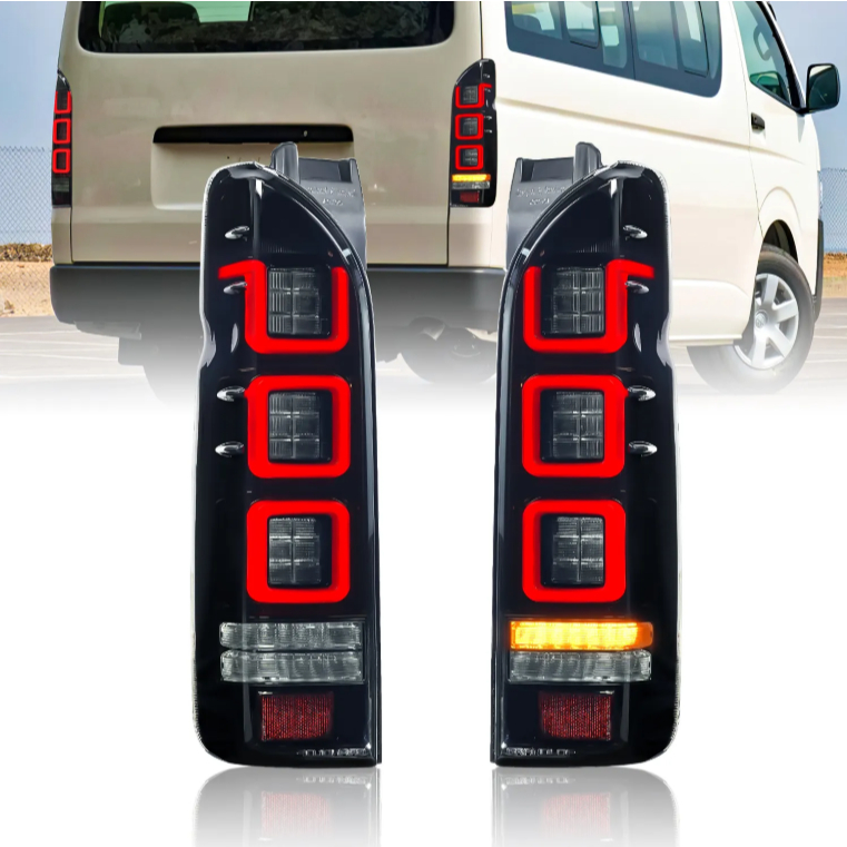 Archaic Factory Lea Tail Lamp for Toyota Hiace 2005-2018 Full Led Taillight Plug and Play With Seque