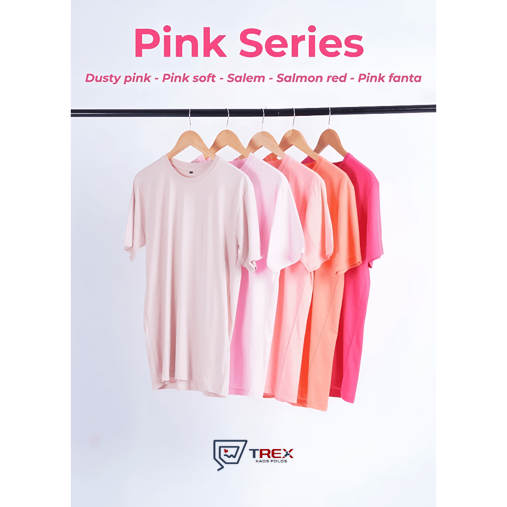 Kaos Polos Premium Combed 24s Lengan Panjang Series Pink