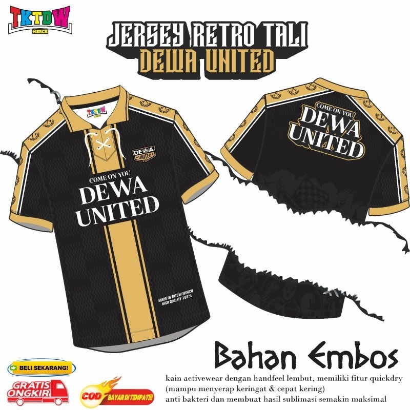 JERSEY SUPORTER ( DEWA UNITED ) RETRO TALI