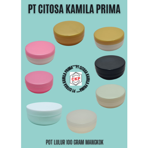 Pot Lulur 100 Gr Mangkok / Pot Lulur / Pot Plastik / Cosmetic / Pot / Lulur / Pot 100 Gr