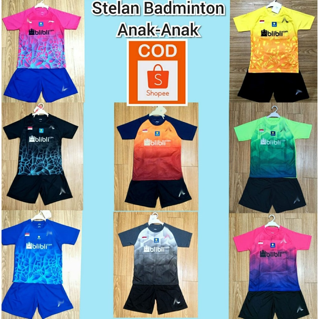 stelan Badminton Anak Laki / Baju Badminton Anak Laki
