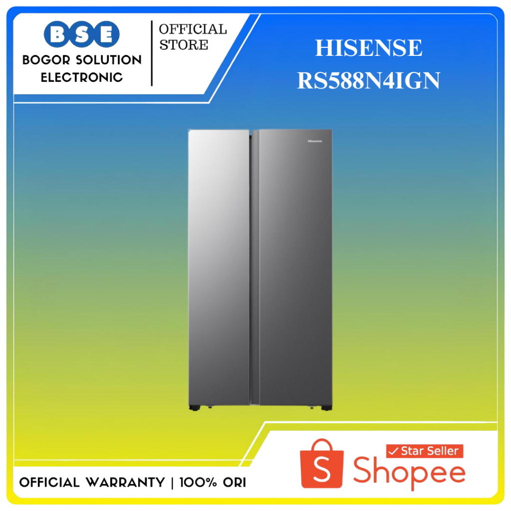 Kulkas Side by Side 468 Liter Hisense RS588N4IGN 468L Side by Side Hisense Promo