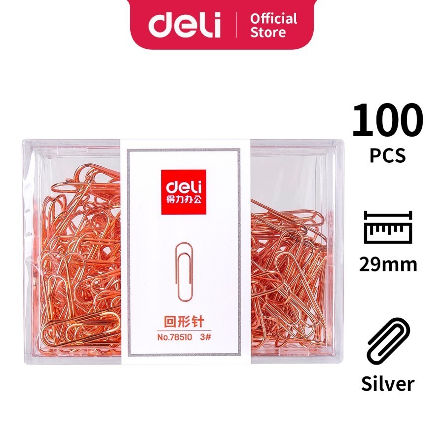 

DELI - PENJEPIT KERTAS / PAPER CLIP / KLIP KERTAS 78510 GOLDEN