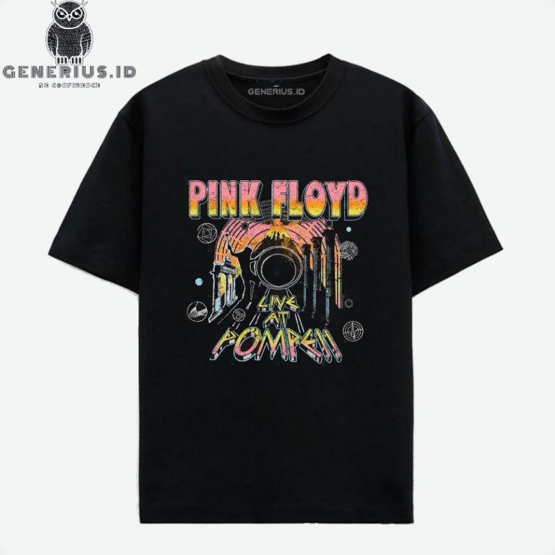 Kaos hitam regular |pink floyd live at pompeii | musik vintage | kaos band | rapper | metal | rock |