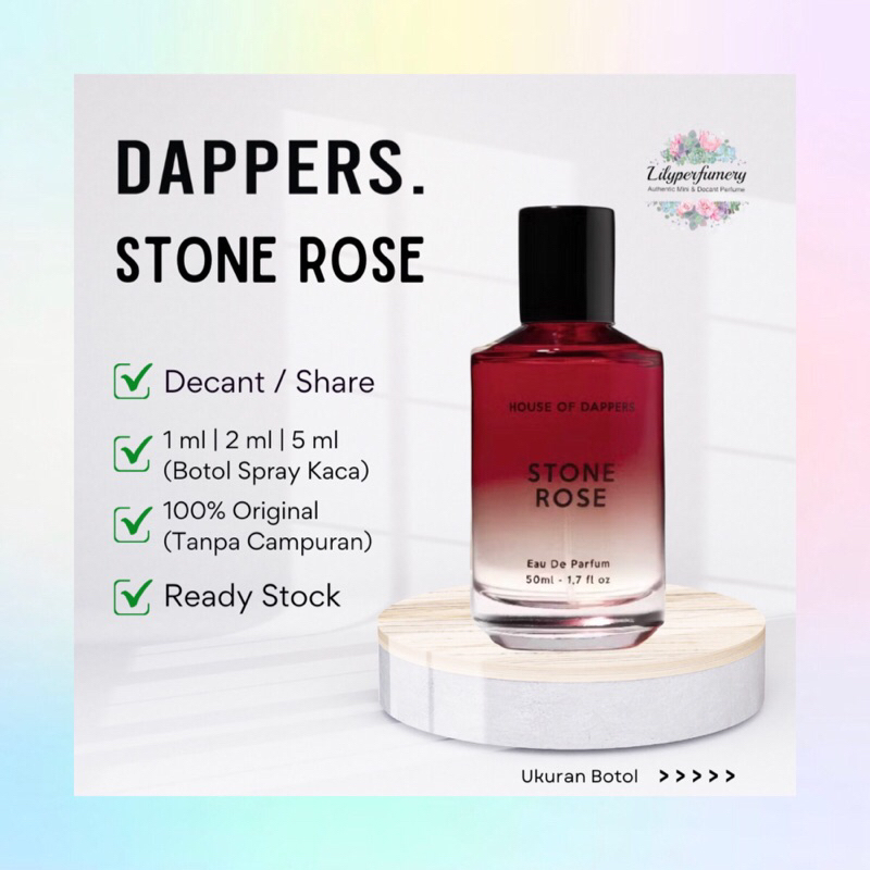 Parfum Decant / Share HOUSE OF DAPPERS STONE ROSE EDP 1 ml | 2 ml | 5 ml (Authentic Only)