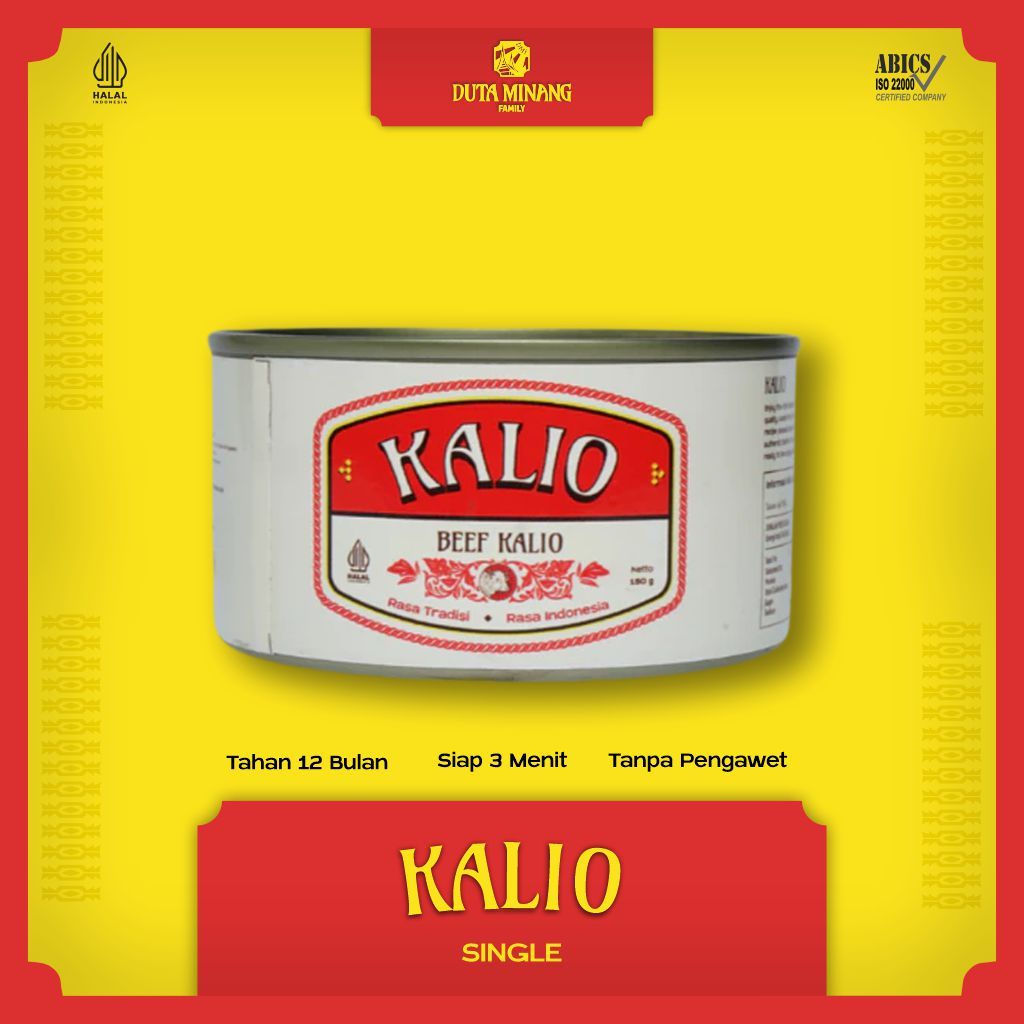 Rendang Kalio Daging Sapi Khas Padang Solok HALAL 100%  / Daging Kaleng / Rendang Kaleng / Makanan K