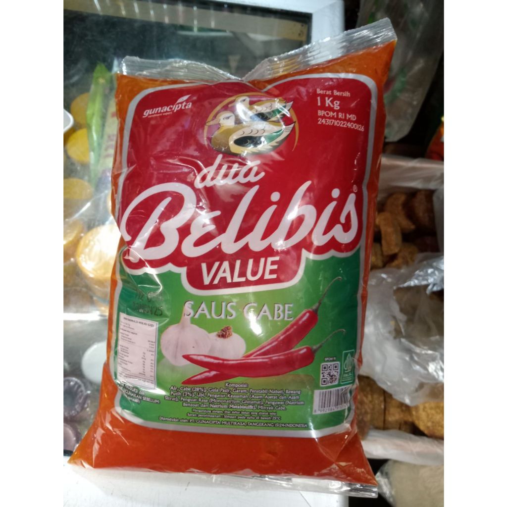 

Dua Belibis Saus Cabe/Saus Sambal Value/Refill 1kg