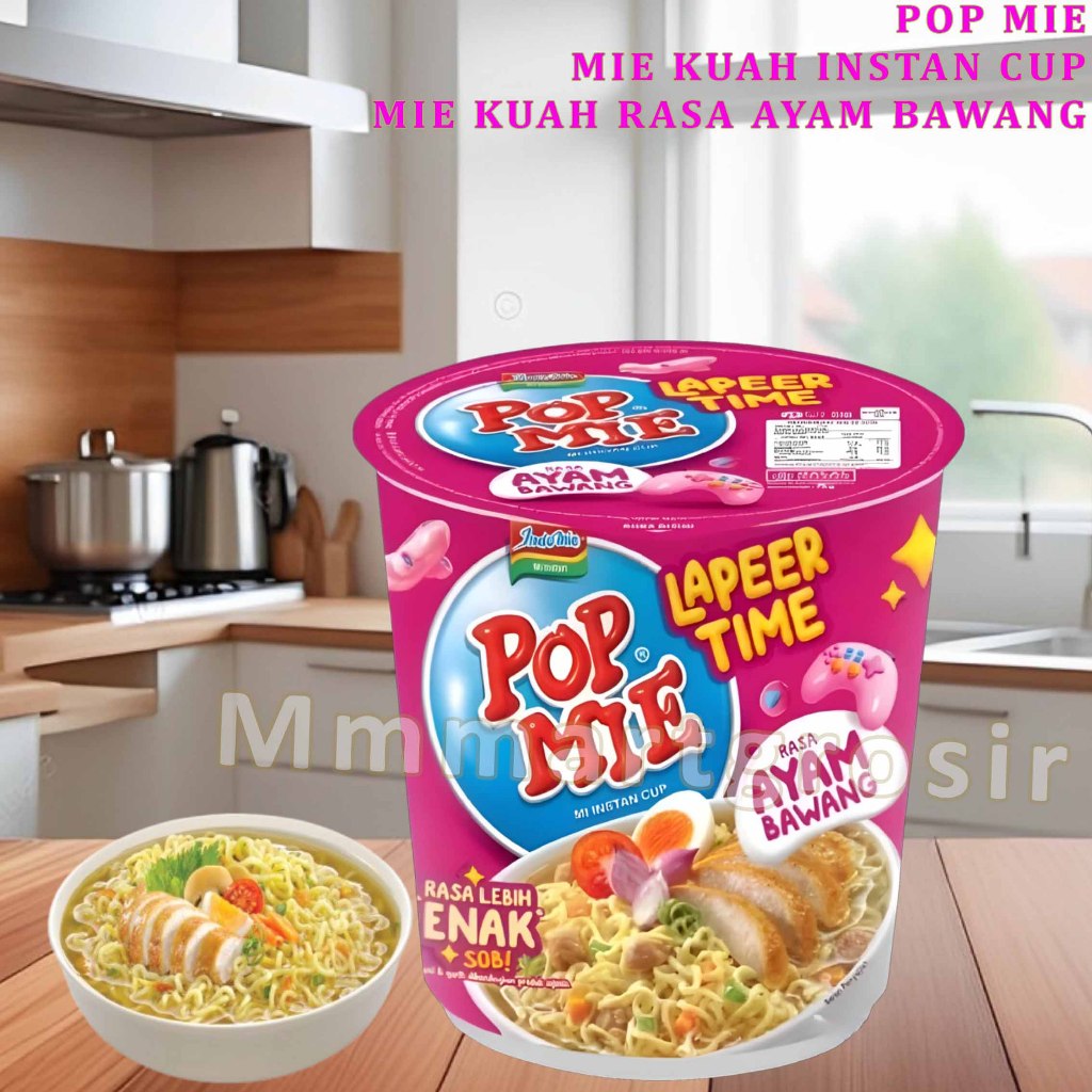 

Pop Mie / Mie Kuah Instan Cup / Mie Kuah Cup Rasa Ayam Bawang / 75gr