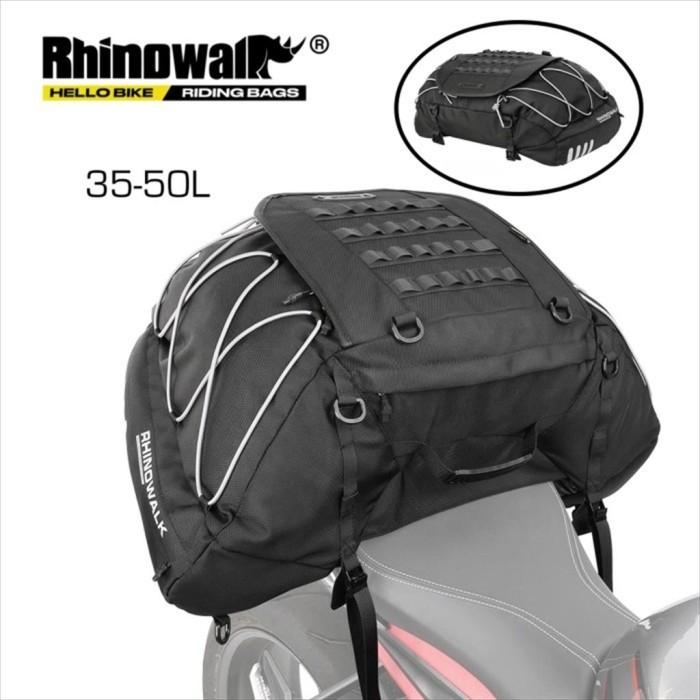 Rhinowalk MT3550 Motorcycle Pannier 35-50L Tail Bag -Tas Sepeda Motor