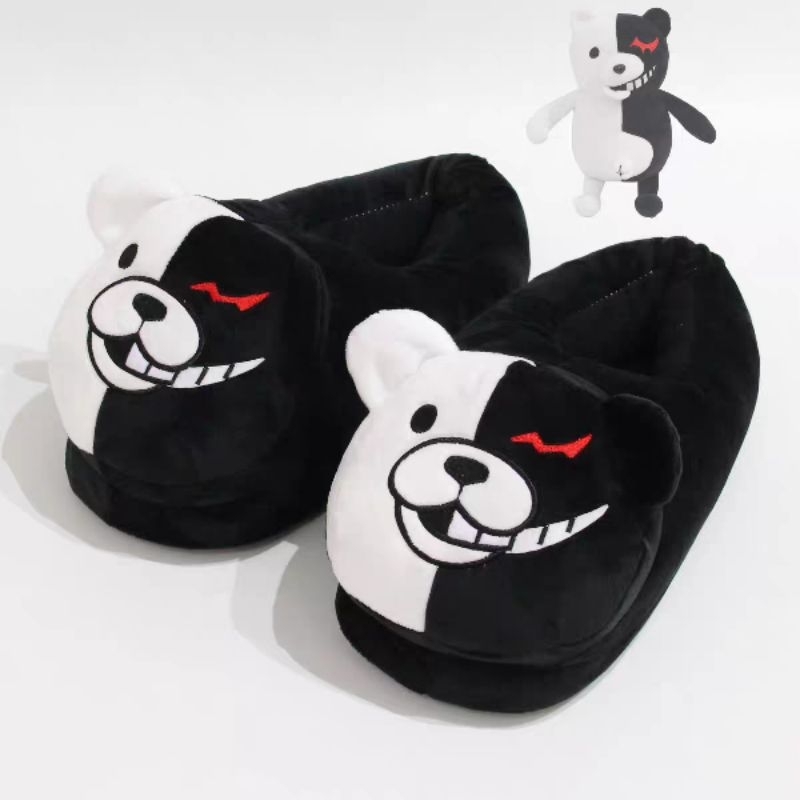 [PRE-ORDER]Sandal Tidur Danganronpa Anime Monokuma Import CN Sepatu Tidur Anime
