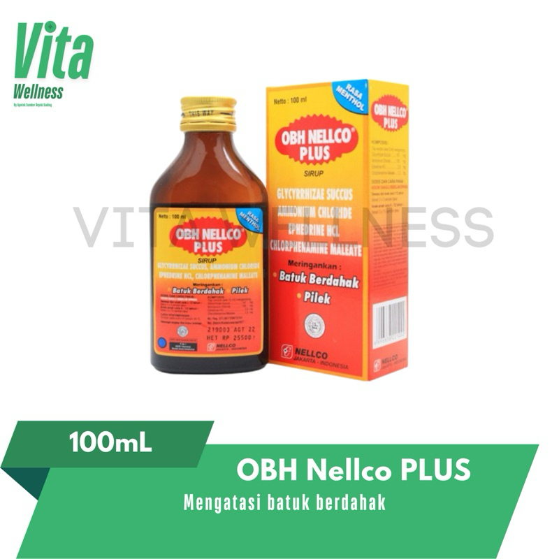 OBH Nellco PLUS Syrup 100mL - Mengatasi Pilek dan Batuk Berdahak