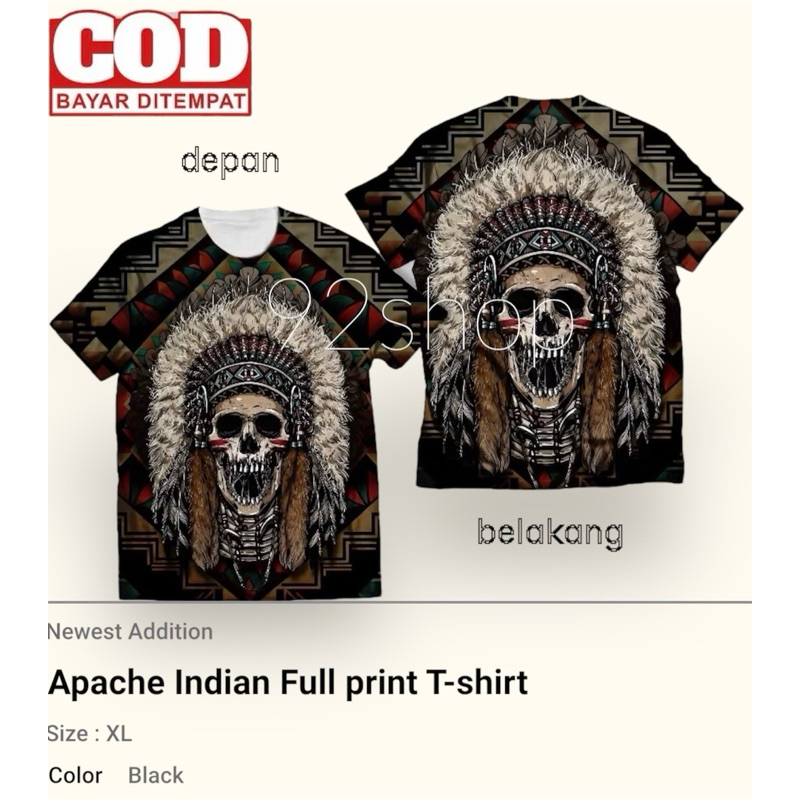 Baju full print apache kaos fullprint skull baju pria full print kaos pria bahan katun polyester