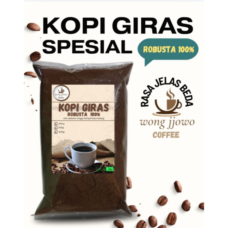 

KOPI GIRAS SPESIAL | ROBUSTA MURNI 100% | KEMASAN 250 gram