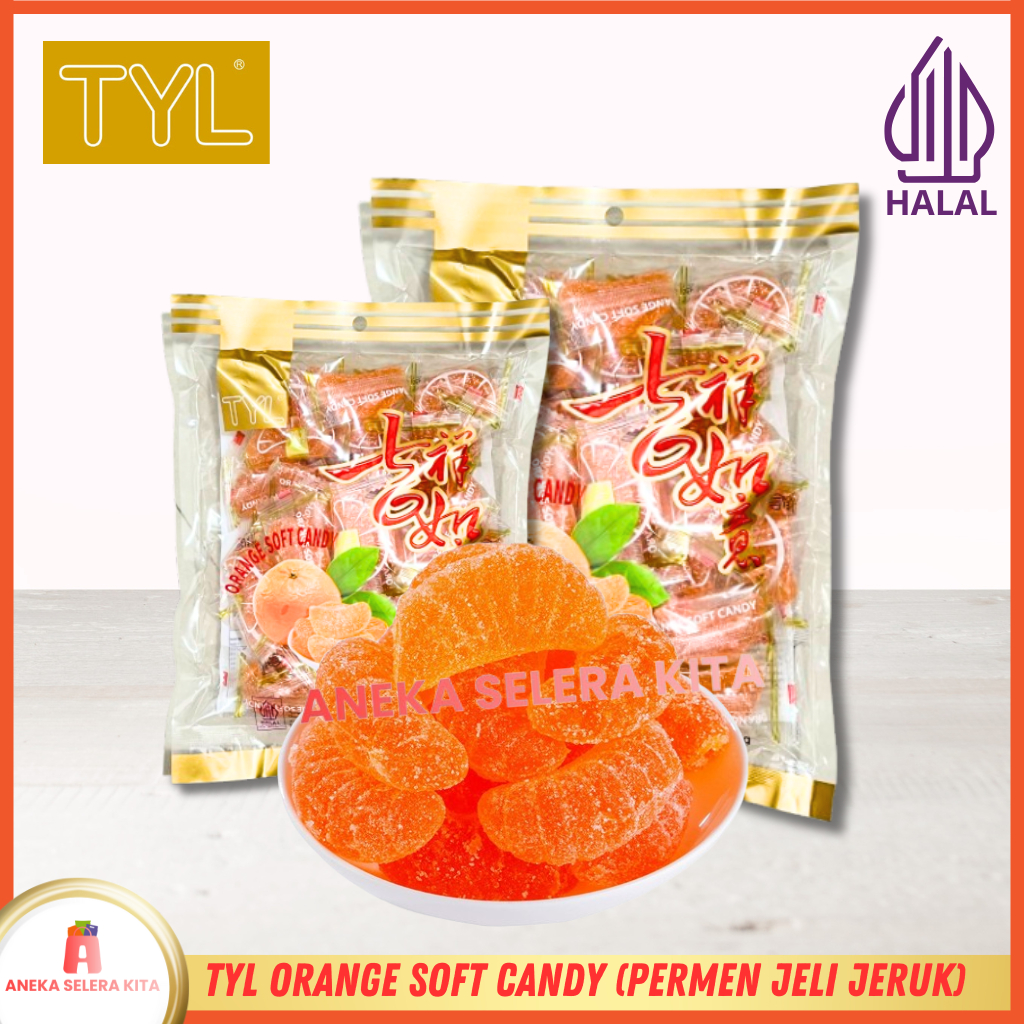 

TYL Orange Soft Candy / Permen Lunak Rasa Dan Bentuk Jeruk 200gr & 500gr