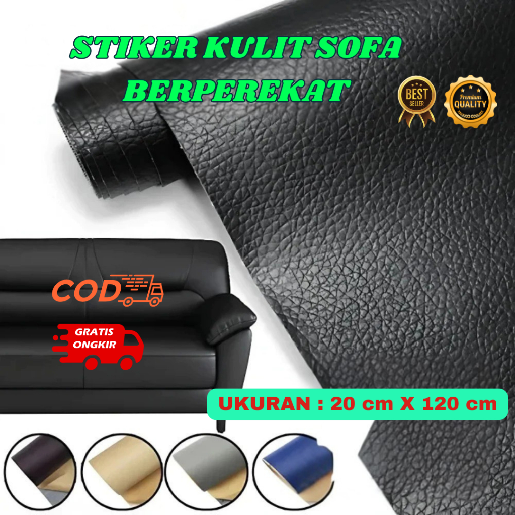 Stiker Bahan Kain Kulit Untuk Menambal Jok Motor Mobil Kursi Sofa Yang Robek & Meteran
