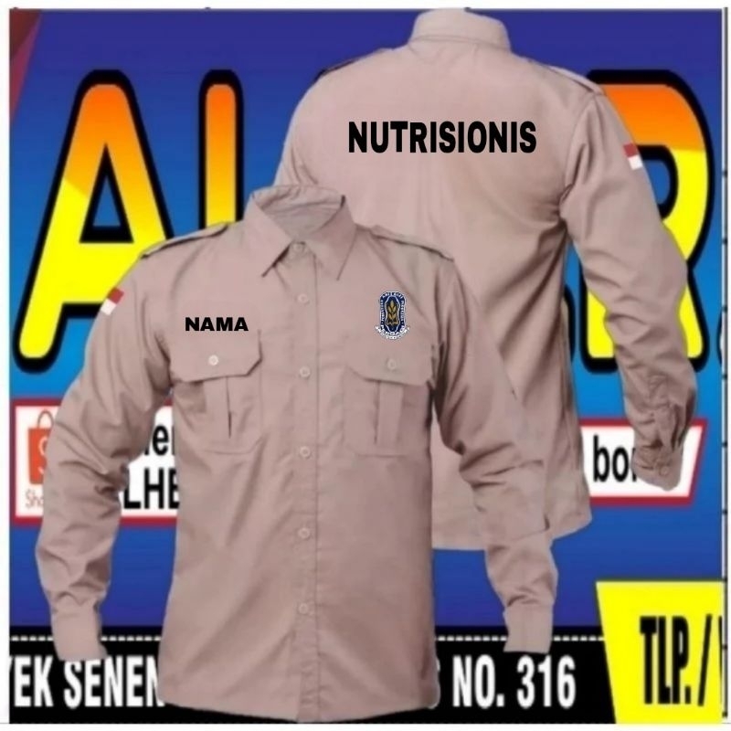 kemeja persagi baju persagi seragam persagi kemeja ahli gizi Baju ahli gizi seragam ahli gizi kemeja