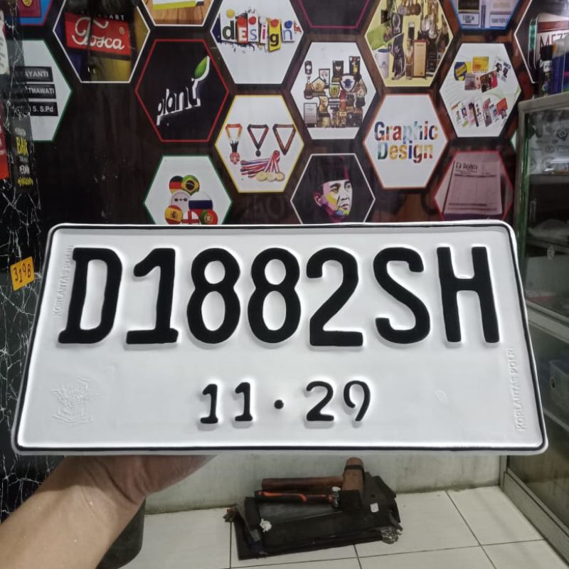 Variasi plat mobil JDM ukuran 33x16cm || Font Baru & Font lama