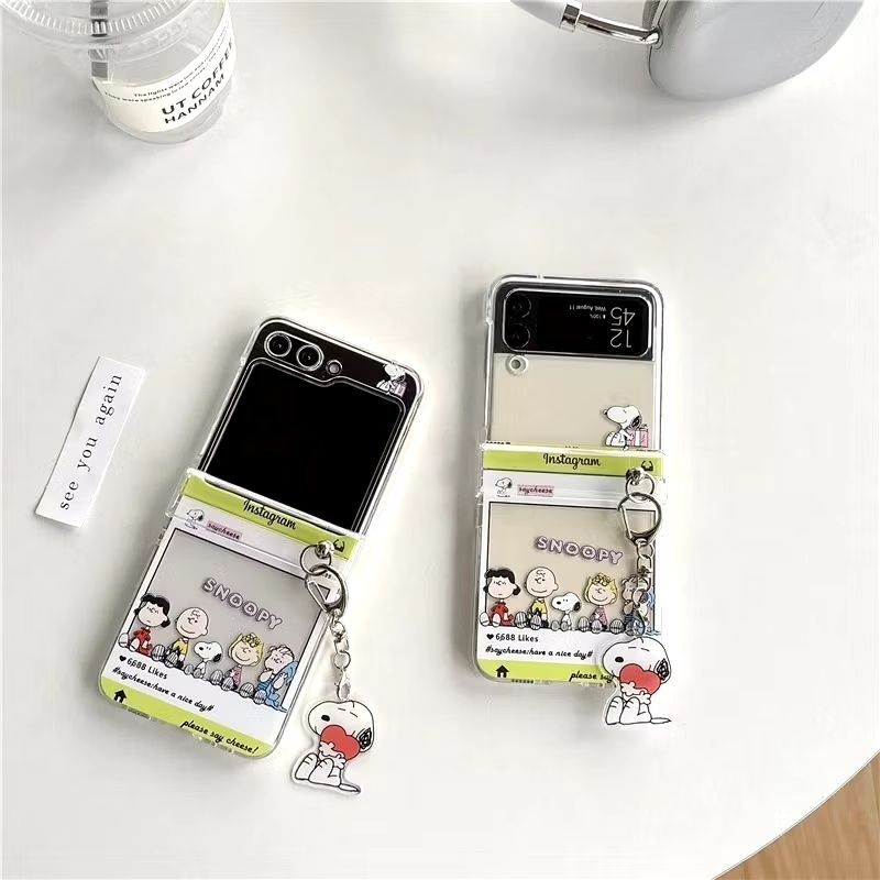 Hard Case Hinge Snoopy Samsung Z Flip 4 [Baru]